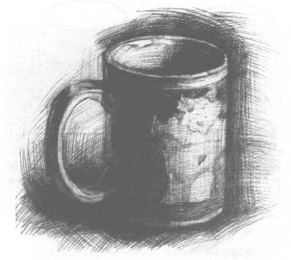杯子素描畫法