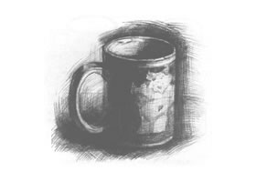 杯子素描畫法