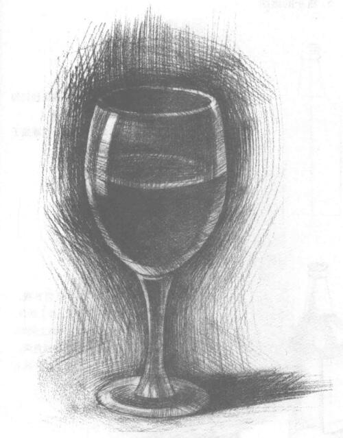 酒杯（高腳杯）的素描畫法