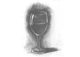酒杯（高腳杯）的素描畫法