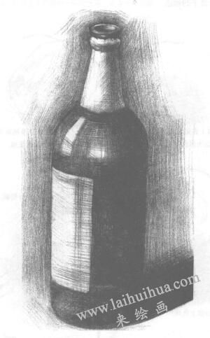 瓶子（酒瓶）的素描畫(huà)法步驟05