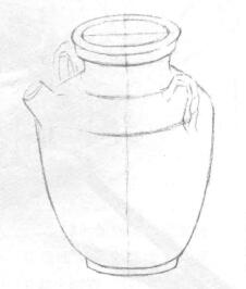 罐子的素描畫法步驟02