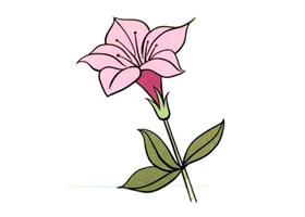 杜鵑花兒童畫