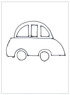 會(huì)飛的小汽車(chē)兒童畫(huà)畫(huà)法步驟01