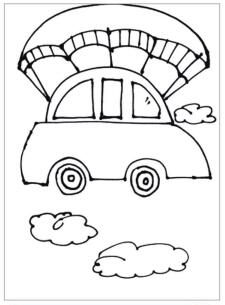 會(huì)飛的小汽車(chē)兒童畫(huà)畫(huà)法步驟02