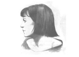 女性頭部素描繪制實例