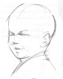 小男孩頭部素描繪制步驟01