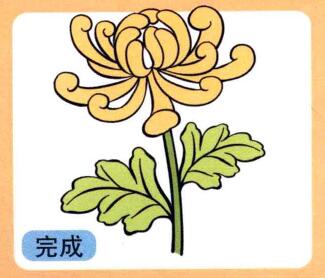 菊花兒童畫
