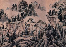 明代莫是《龍山水圖卷》欣賞
