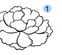牡丹花兒童畫(huà)畫(huà)法步驟01