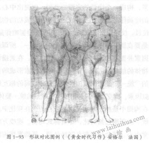 繪畫形狀對(duì)比