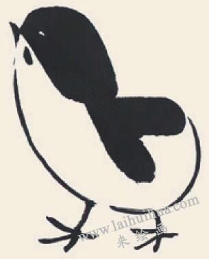 小雞的兒童國(guó)畫(huà)畫(huà)法步驟04