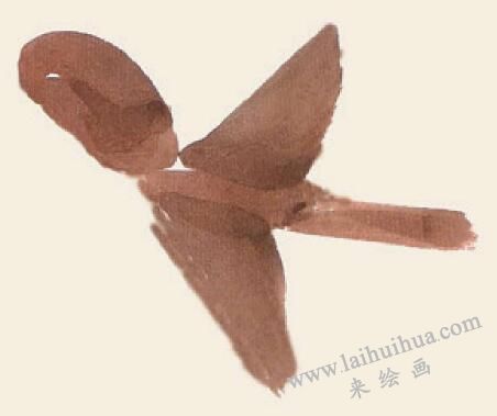 麻雀兒童國(guó)畫畫法步驟03