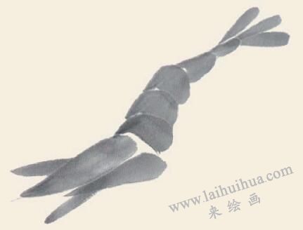 蝦的兒童國畫畫法步驟04