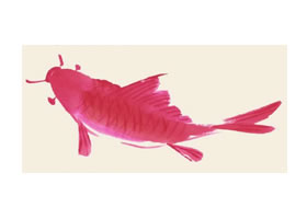 鯉魚兒童國畫