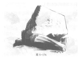大塊巖石的素描畫法