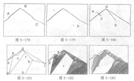風(fēng)景素描山岳繪制的基本方法04