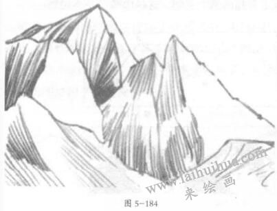 風(fēng)景素描山岳繪制的基本方法06