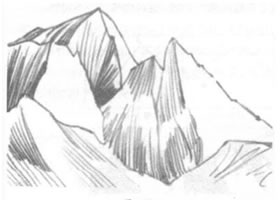 山岳素描繪制方法