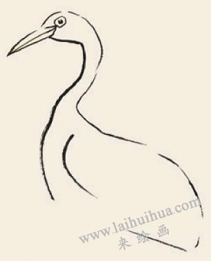 丹頂鶴兒童國(guó)畫(huà)畫(huà)法步驟03
