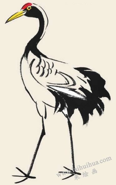 丹頂鶴兒童國(guó)畫(huà)畫(huà)法