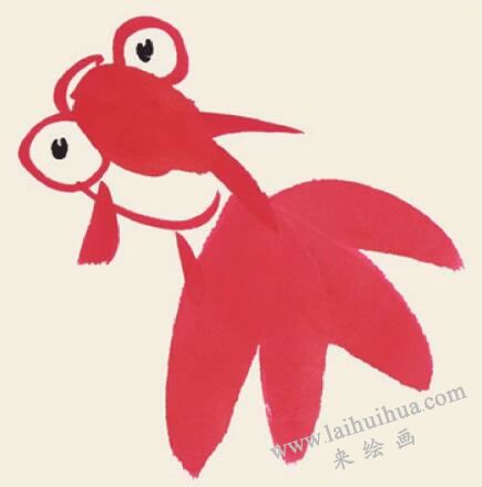 金魚兒童國畫