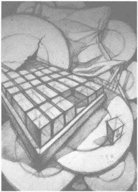 穿插變形，設(shè)計(jì)素描
