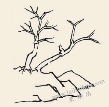 野渡春風(fēng)兒童國畫畫法步驟02