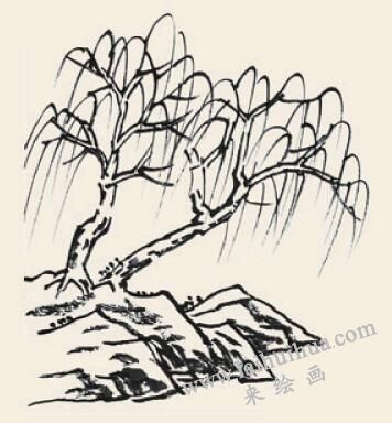 野渡春風(fēng)兒童國畫畫法步驟03