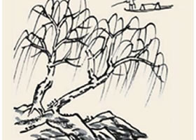 野渡春風(fēng)兒童國(guó)畫