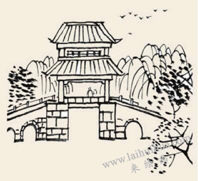 夏日游園兒童國畫
