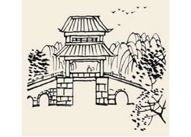 夏日游園兒童國(guó)畫(huà)