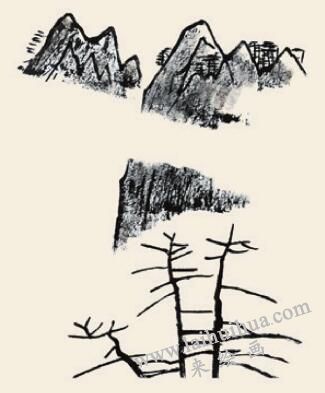 黃山云起兒童國畫畫法步驟03