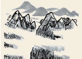 黃山云起兒童國(guó)畫