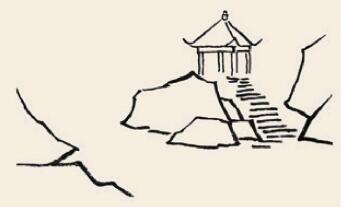 高山流水兒童國畫畫法步驟02