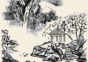高山流水兒童國(guó)畫
