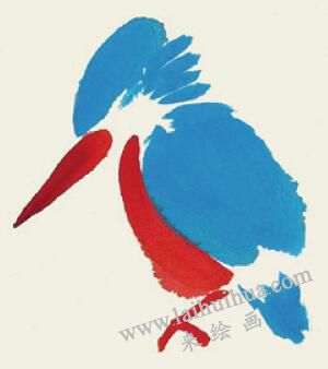翠鳥兒童國(guó)畫畫法步驟03