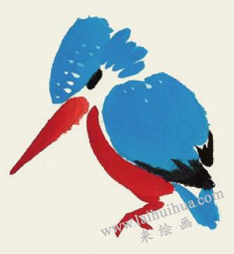 翠鳥兒童國(guó)畫