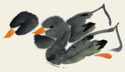 鴨子兒童國(guó)畫