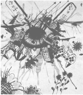 抽象的意象作品一，設(shè)計素描