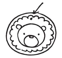 動(dòng)物簡(jiǎn)筆畫圖案書簽04