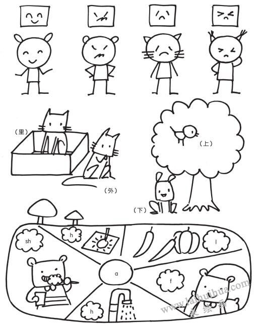 動物簡筆畫在墻報和板報的應用