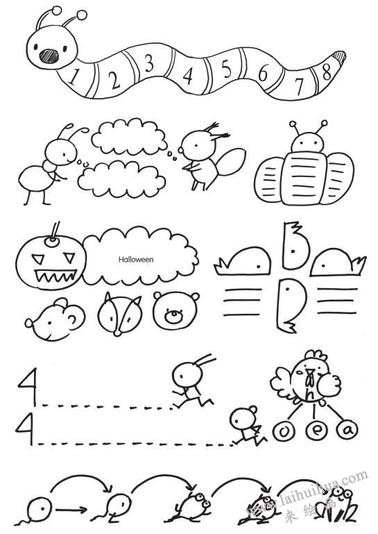 動物簡筆畫在墻報和板報的應用03