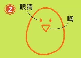 在雞窩里的小雞簡筆畫畫法步驟02