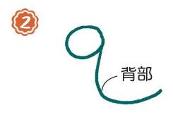 湖面上的鴨子簡筆畫畫法步驟02