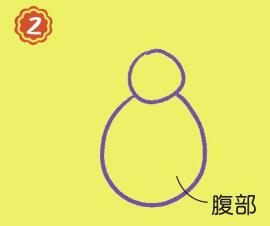 蜘蛛網(wǎng)上的蜘蛛簡筆畫畫法步驟02