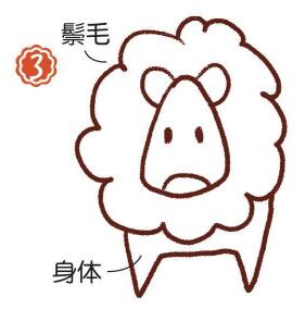 草原上的獅子簡(jiǎn)筆畫畫法步驟03