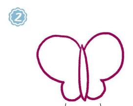 花園里的蝴蝶簡(jiǎn)筆畫(huà)畫(huà)法步驟02