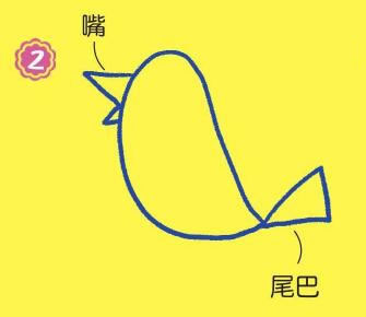 在樹上的鳥兒簡筆畫畫法步驟02