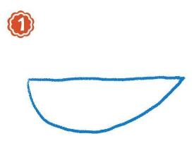 在海里的須鯨簡(jiǎn)筆畫(huà)畫(huà)法步驟01